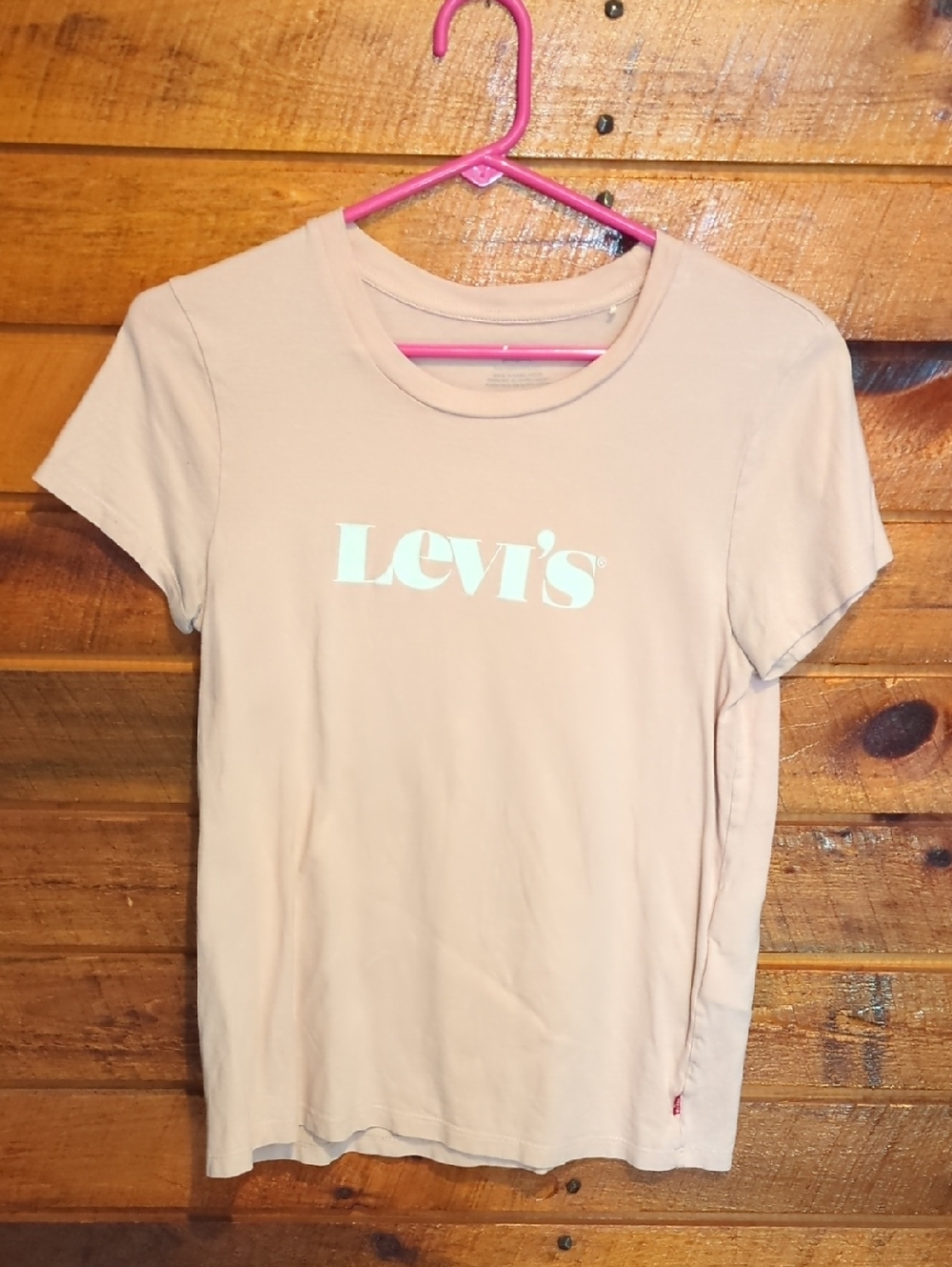 Levi's Women's Pale Pink Logo Crew Tee